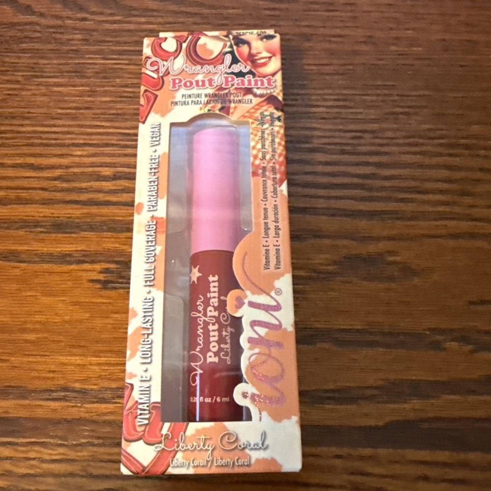 Ioni Pink Cowgirl Wrangler Pout Paint Liberty Coral Lip Color Vegan New
